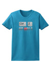 Ctrl Z Just Undo It Womens Dark T-Shirt-TooLoud-Turquoise-X-Small-Davson Sales