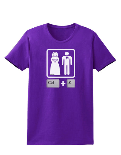 Ctrl Z - Marriage Womens Dark T-Shirt-TooLoud-Purple-X-Small-Davson Sales