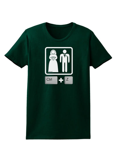 Ctrl Z - Marriage Womens Dark T-Shirt-TooLoud-Forest-Green-Small-Davson Sales