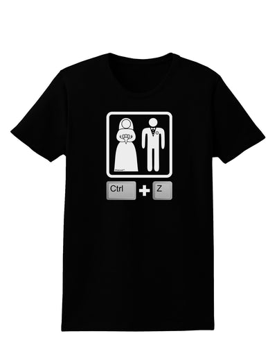 Ctrl Z - Marriage Womens Dark T-Shirt-TooLoud-Black-X-Small-Davson Sales