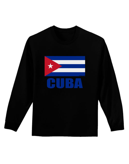 Cuba Flag Cuban Pride Adult Long Sleeve Dark T-Shirt by TooLoud-TooLoud-Black-Small-Davson Sales