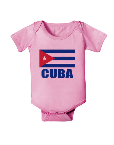 Cuba Flag Cuban Pride Baby Romper Bodysuit by TooLoud-Baby Romper-TooLoud-Pink-06-Months-Davson Sales