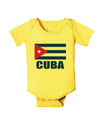 Cuba Flag Cuban Pride Baby Romper Bodysuit by TooLoud-Baby Romper-TooLoud-Yellow-06-Months-Davson Sales