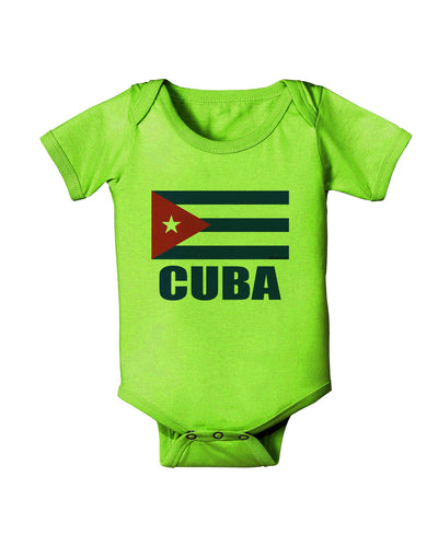 Cuba Flag Cuban Pride Baby Romper Bodysuit by TooLoud-Baby Romper-TooLoud-Lime-06-Months-Davson Sales