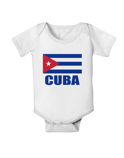 Cuba Flag Cuban Pride Baby Romper Bodysuit by TooLoud-Baby Romper-TooLoud-White-06-Months-Davson Sales