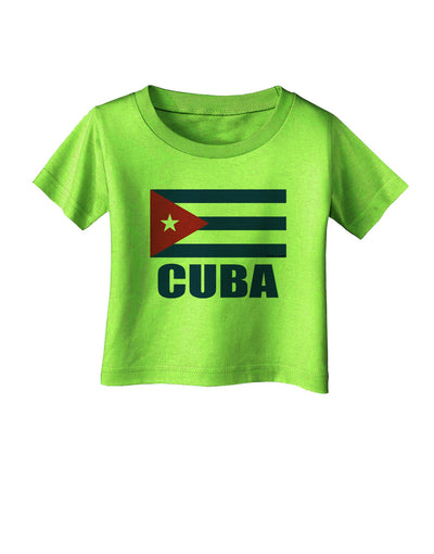 Cuba Flag Cuban Pride Infant T-Shirt by TooLoud-Infant T-Shirt-TooLoud-Lime-Green-06-Months-Davson Sales
