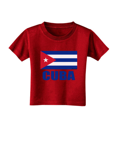 Cuba Flag Cuban Pride Toddler T-Shirt Dark by TooLoud-Toddler T-Shirt-TooLoud-Red-2T-Davson Sales