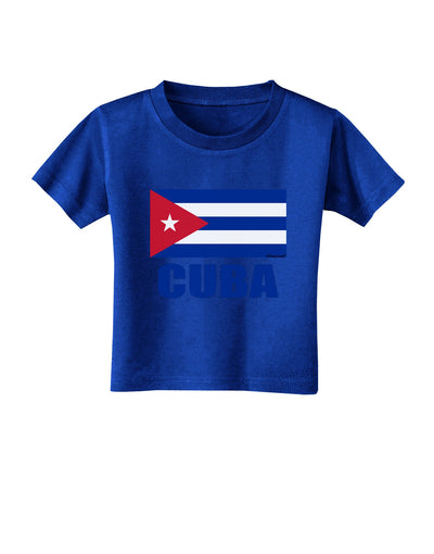 Cuba Flag Cuban Pride Toddler T-Shirt Dark by TooLoud-Toddler T-Shirt-TooLoud-Royal-Blue-2T-Davson Sales