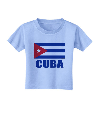 Cuba Flag Cuban Pride Toddler T-Shirt by TooLoud-Toddler T-Shirt-TooLoud-Aquatic-Blue-2T-Davson Sales