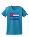 Cuba Flag Cuban Pride Womens Dark T-Shirt by TooLoud-Womens T-Shirt-TooLoud-Turquoise-X-Small-Davson Sales