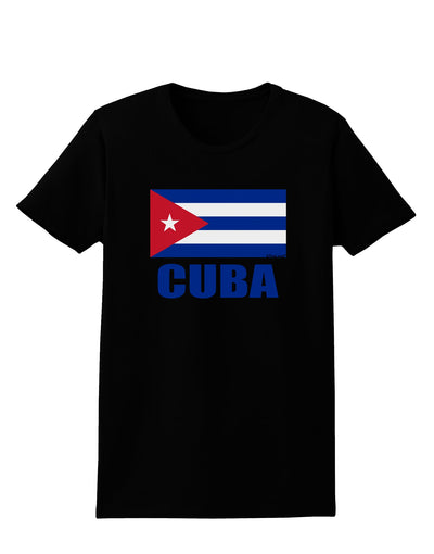 Cuba Flag Cuban Pride Womens Dark T-Shirt by TooLoud-Womens T-Shirt-TooLoud-Black-X-Small-Davson Sales