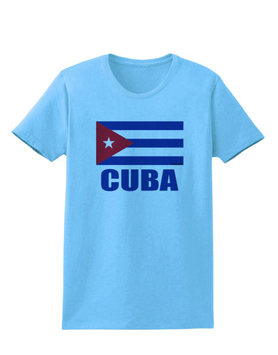 Cuba Flag Cuban Pride Womens T-Shirt by TooLoud-Womens T-Shirt-TooLoud-Aquatic-Blue-X-Small-Davson Sales