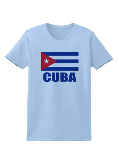 Cuba Flag Cuban Pride Womens T-Shirt by TooLoud-Womens T-Shirt-TooLoud-Light-Blue-X-Small-Davson Sales