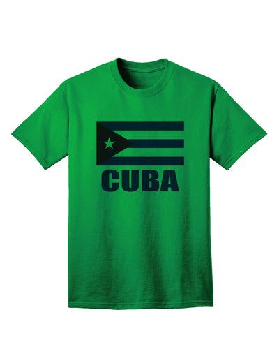 Cuban Pride Adult T-Shirt featuring the Cuba Flag, exclusively by TooLoud-Mens T-shirts-TooLoud-Kelly-Green-Small-Davson Sales