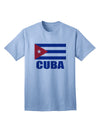 Cuban Pride Adult T-Shirt featuring the Cuba Flag, exclusively by TooLoud-Mens T-shirts-TooLoud-Light-Blue-Small-Davson Sales