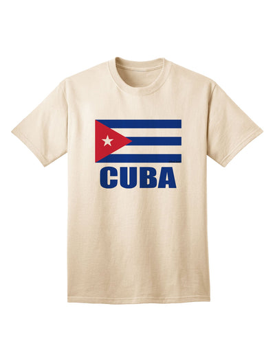 Cuban Pride Adult T-Shirt featuring the Cuba Flag, exclusively by TooLoud-Mens T-shirts-TooLoud-Natural-Small-Davson Sales