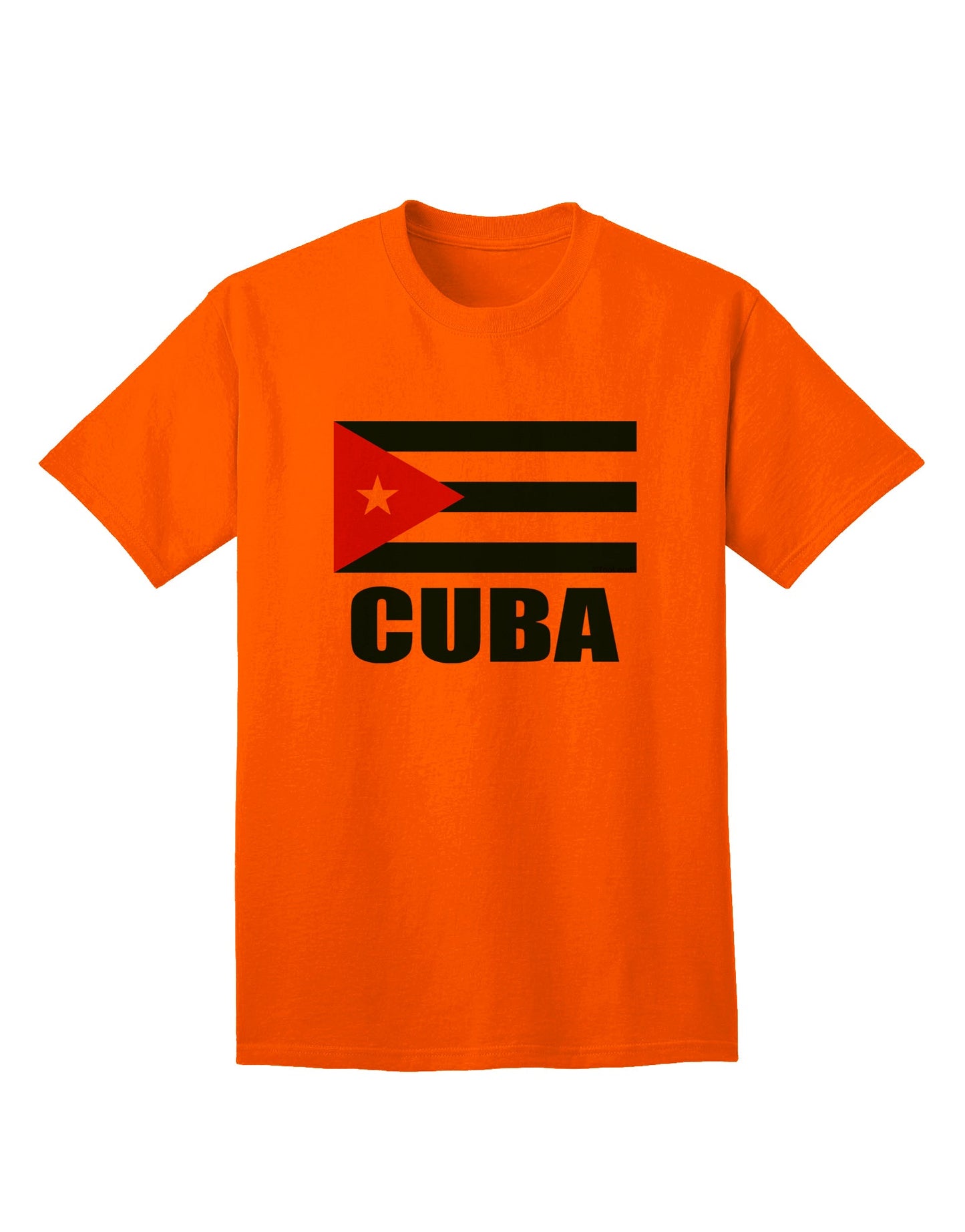 Cuban Pride Adult T-Shirt featuring the Cuba Flag, exclusively by TooLoud-Mens T-shirts-TooLoud-Orange-Small-Davson Sales