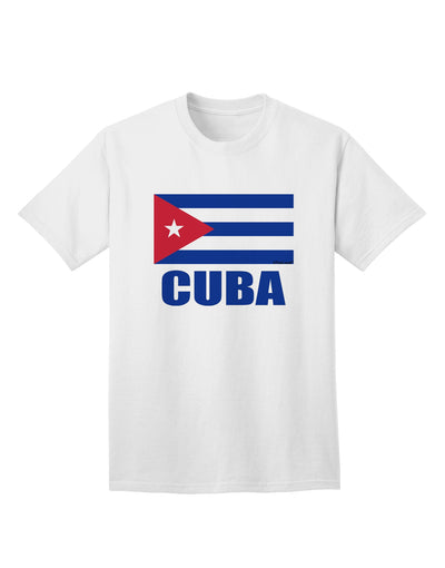 Cuban Pride Adult T-Shirt featuring the Cuba Flag, exclusively by TooLoud-Mens T-shirts-TooLoud-White-Small-Davson Sales