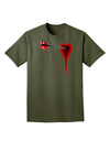 Cupid's Arrow Heart Shot Wound Adult Dark T-Shirt-Mens T-Shirt-TooLoud-Military-Green-Small-Davson Sales