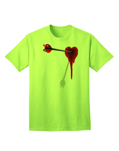 Cupid's Arrow - Heart Shot Wound Design, Premium Adult T-Shirt Collection-Mens T-shirts-TooLoud-Neon-Green-Small-Davson Sales