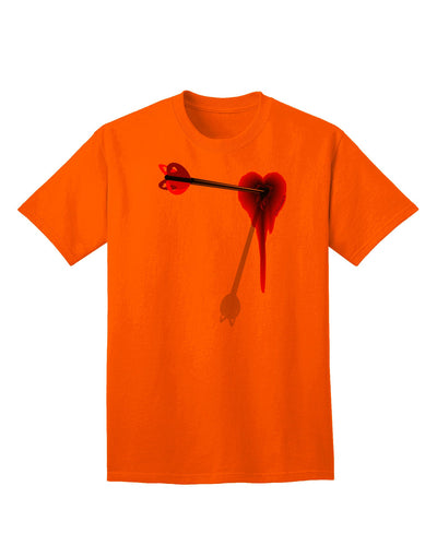 Cupid's Arrow - Heart Shot Wound Design, Premium Adult T-Shirt Collection-Mens T-shirts-TooLoud-Orange-Small-Davson Sales