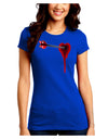 Cupid's Arrow Heart Shot Wound Juniors Crew Dark T-Shirt-T-Shirts Juniors Tops-TooLoud-Royal-Blue-Juniors Fitted Small-Davson Sales