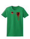 Cupid's Arrow Heart Shot Wound Womens Dark T-Shirt-TooLoud-Kelly-Green-X-Small-Davson Sales