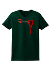 Cupid's Arrow Heart Shot Wound Womens Dark T-Shirt-TooLoud-Forest-Green-Small-Davson Sales