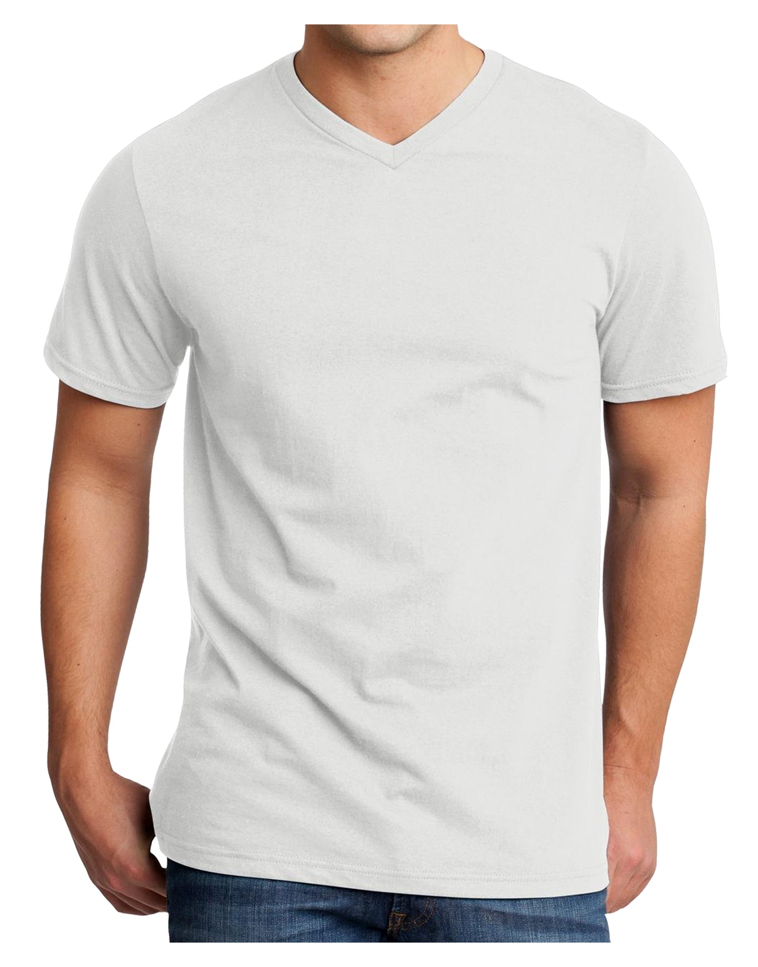 Custom Personalized Image and Text Adult V-Neck T-shirt-Mens V-Neck T-Shirt-TooLoud-White-Small-Davson Sales