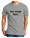 Custom Personalized Image and Text Adult V-Neck T-shirt-Mens V-Neck T-Shirt-TooLoud-HeatherGray-Small-Davson Sales