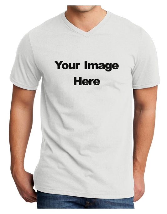 Custom Personalized Image and Text Adult V-Neck T-shirt-Mens V-Neck T-Shirt-TooLoud-White-Small-Davson Sales