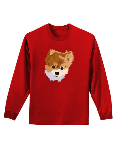 Custom Pet Art Adult Long Sleeve Dark T-Shirt by TooLoud-TooLoud-Red-Small-Davson Sales
