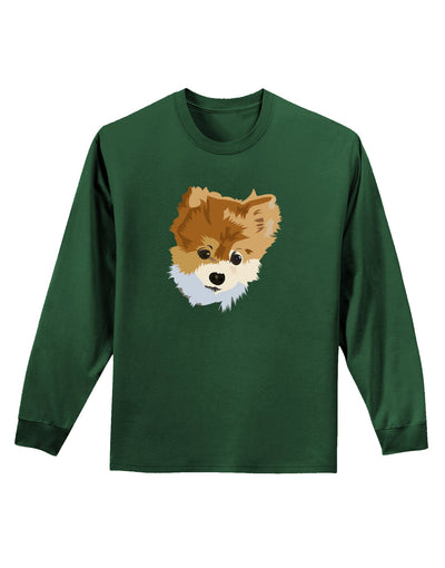 Custom Pet Art Adult Long Sleeve Dark T-Shirt by TooLoud-TooLoud-Dark-Green-Small-Davson Sales