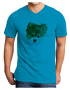 Custom Pet Art Adult V-Neck T-shirt by TooLoud-TooLoud-Turquoise-Small-Davson Sales