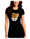 Custom Pet Art Juniors Petite Crew Dark T-Shirt by TooLoud-TooLoud-Black-Juniors Fitted Small-Davson Sales