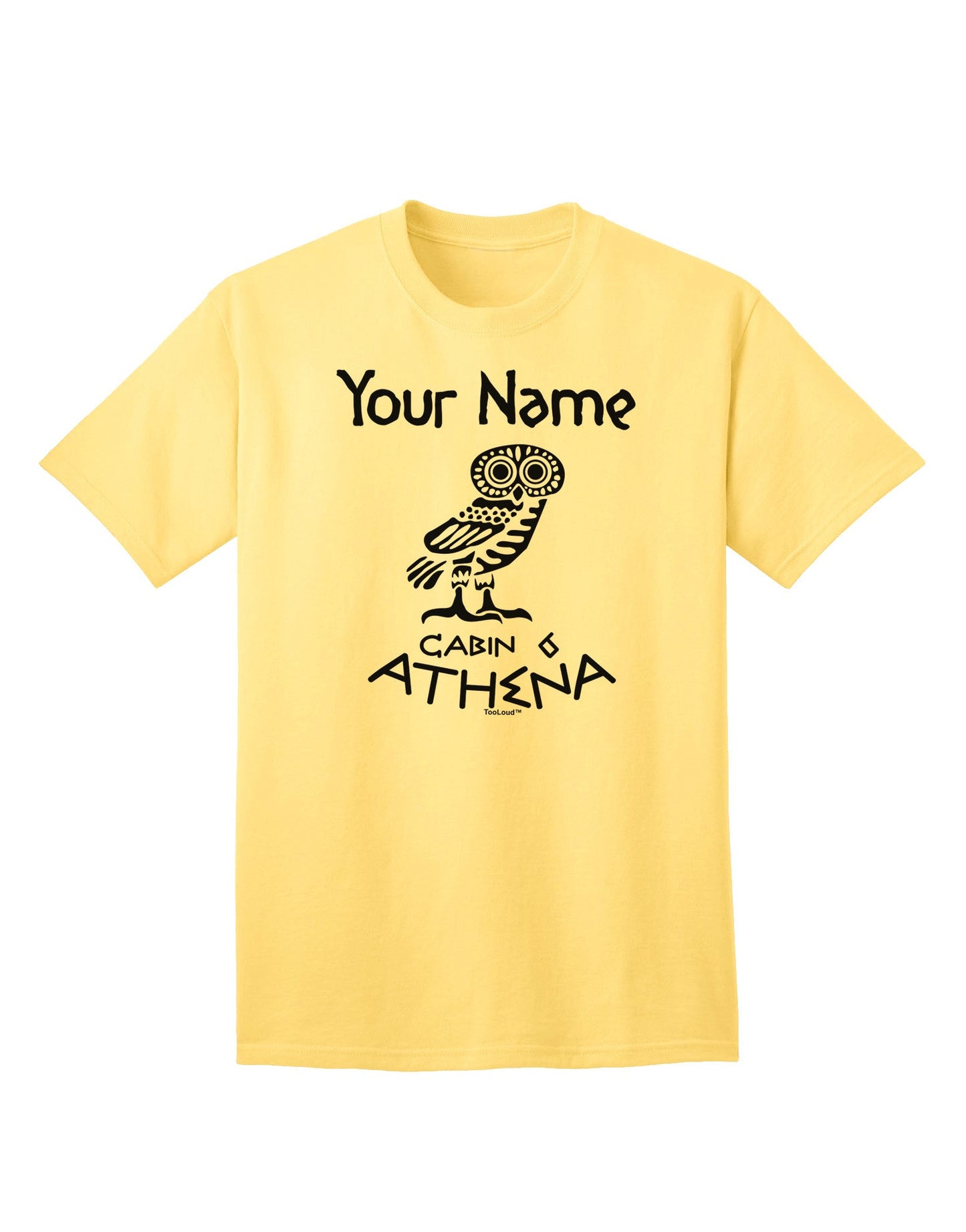 Customizable Athena Adult T-Shirt - Personalized Cabin 6 Collection-Mens T-shirts-TooLoud-Yellow-Small-Davson Sales