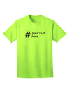 Customizable Hashtag Adult T-Shirt offered by TooLoud-Mens T-shirts-TooLoud-Neon-Green-Small-Davson Sales