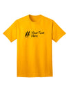 Customizable Hashtag Adult T-Shirt offered by TooLoud-Mens T-shirts-TooLoud-Gold-Small-Davson Sales