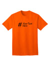 Customizable Hashtag Adult T-Shirt offered by TooLoud-Mens T-shirts-TooLoud-Orange-Small-Davson Sales