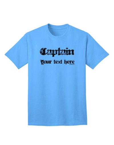 Customizable Personalized Captain Adult T-Shirt - Tailored to Your Style-Mens T-shirts-TooLoud-Aquatic-Blue-Small-Davson Sales