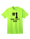 Customized Number One Adult T-Shirt offered by TooLoud-Mens T-shirts-TooLoud-Neon-Green-Small-Davson Sales