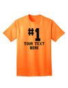 Customized Number One Adult T-Shirt offered by TooLoud-Mens T-shirts-TooLoud-Neon-Orange-Small-Davson Sales