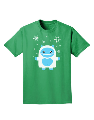 Cute Abominable Snowman Boy Yeti - Christmas Adult Dark T-Shirt-Mens T-Shirt-TooLoud-Kelly-Green-Small-Davson Sales