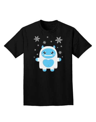 Cute Abominable Snowman Boy Yeti - Christmas Adult Dark T-Shirt-Mens T-Shirt-TooLoud-Black-Small-Davson Sales