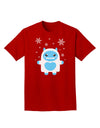 Cute Abominable Snowman Boy Yeti - Christmas Adult Dark T-Shirt-Mens T-Shirt-TooLoud-Red-Small-Davson Sales