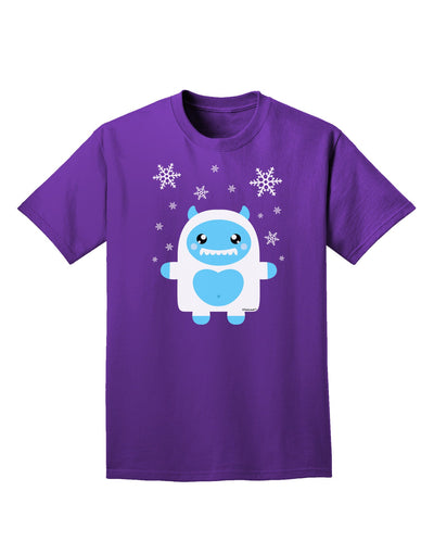 Cute Abominable Snowman Boy Yeti - Christmas Adult Dark T-Shirt-Mens T-Shirt-TooLoud-Purple-Small-Davson Sales