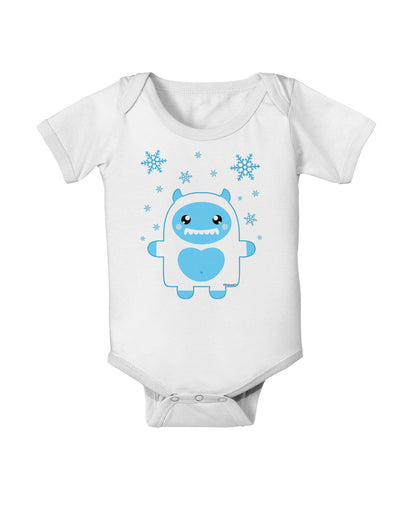 Cute Abominable Snowman Boy Yeti - Christmas Baby Romper Bodysuit-Baby Romper-TooLoud-White-06-Months-Davson Sales