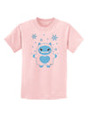 Cute Abominable Snowman Boy Yeti - Christmas Childrens T-Shirt-Childrens T-Shirt-TooLoud-PalePink-X-Small-Davson Sales