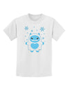 Cute Abominable Snowman Boy Yeti - Christmas Childrens T-Shirt-Childrens T-Shirt-TooLoud-White-X-Small-Davson Sales