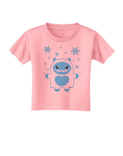 Cute Abominable Snowman Boy Yeti - Christmas Toddler T-Shirt-Toddler T-Shirt-TooLoud-Candy-Pink-2T-Davson Sales